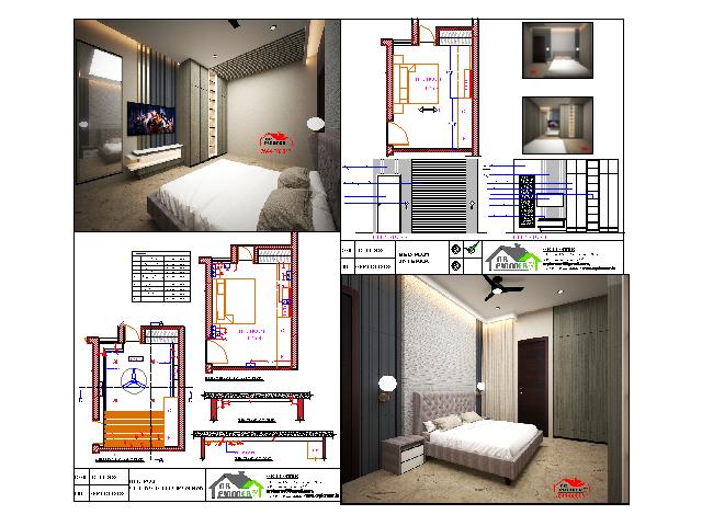 Bedroom Layout with Attached Toilet 11×14 ft. (154 sq.ft.)
